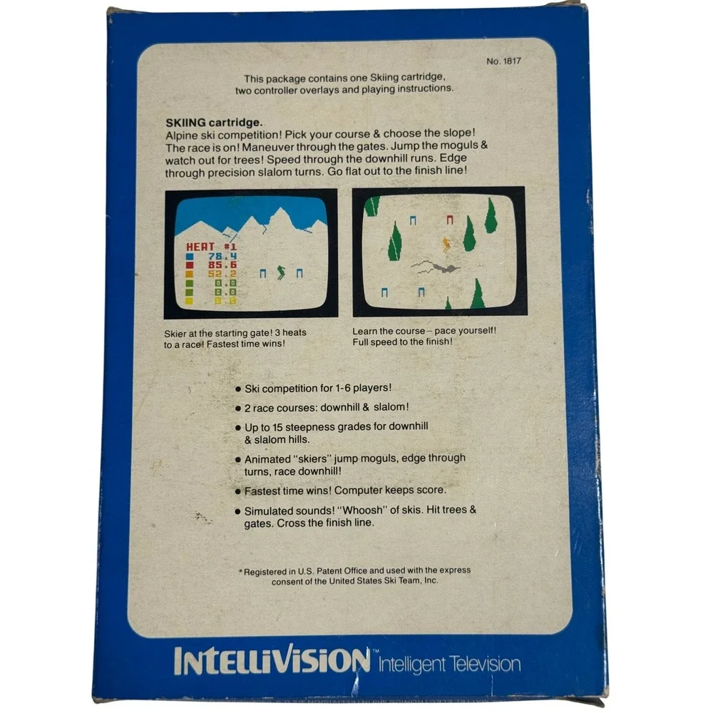 Mattel Electronics Skiing Intellivision Game CIB Vintage‎
